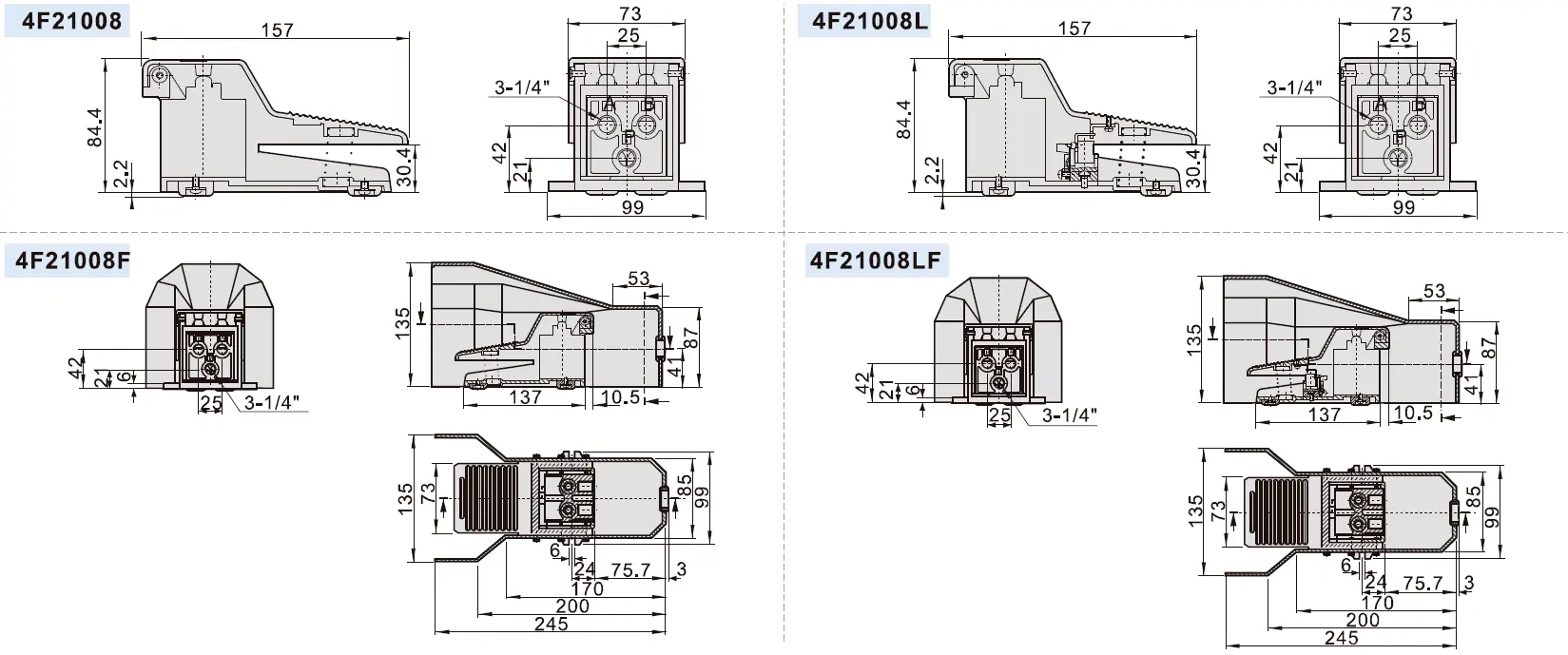 4F pedal-valve examples — whole source reference image